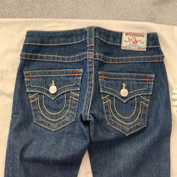 True religion Joey flared low rise jeans in size 24 - Picture 4 of 8
